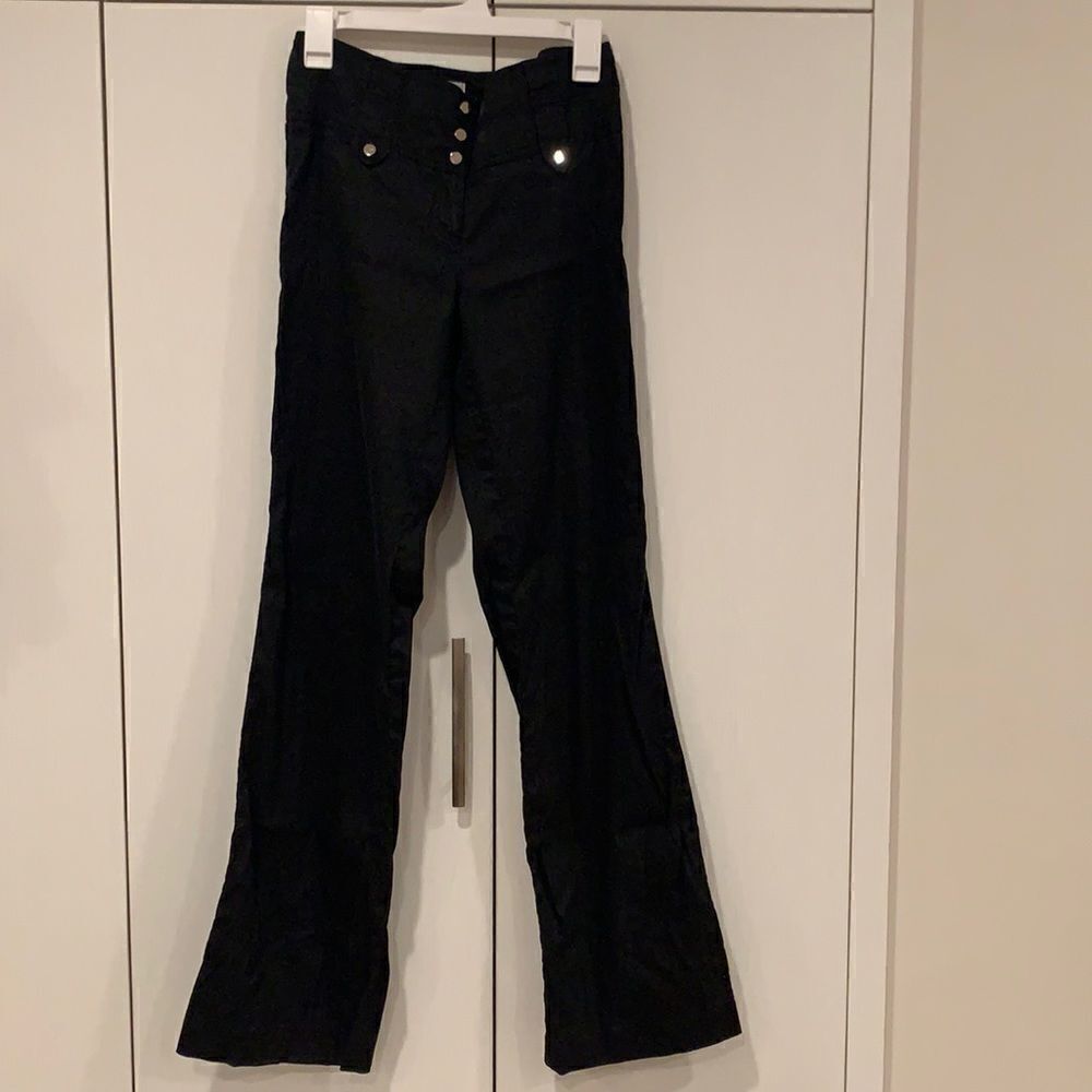 🎉1 hr sale 🎉black linen high waist pants